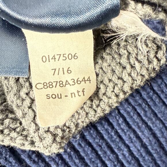 Tommy Hilfiger Crewneck Sweater Mens Large Flag Logo Preppy 90s Y2K Wool Gray L - Picture 5 of 8